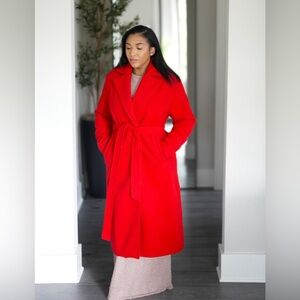 Old Navy Women's Vibrant Red Trench Coat